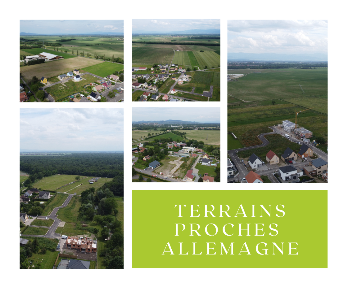 Terrains constructibles à vendre proches Allemagne Wittelsheim